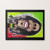 Reggae Rasta Jamaica karikatuur tekening puzzel (Horizontaal)