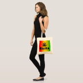 Reggae Rasta Leaf Jamaican Jamaica Budget Canvas t Tote Bag (Voorkant (model))
