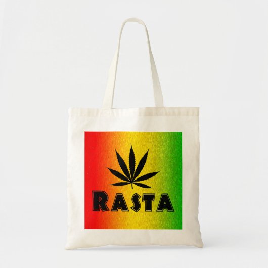 Reggae Rasta Leaf Jamaican Jamaica Budget Canvas t Tote Bag (Voorkant)