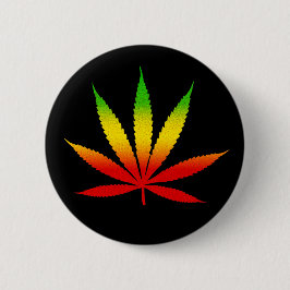 Reggae Rasta Leaf Jamaican Jamaica Buttonnen Ronde Button 5,7 Cm