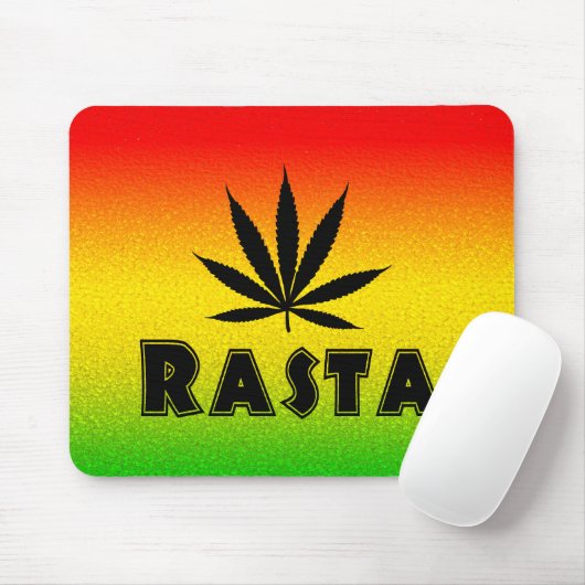 Reggae Rasta Leaf Rastafarian Jamaica Mousepad Muismat (Met muis)