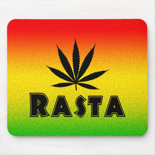 Reggae Rasta Leaf Rastafarian Jamaica Mousepad Muismat (Voorkant)