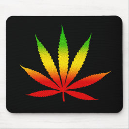 Reggae Rasta Leaf Rastafarian Jamaican Mousepad Muismat