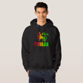 Reggae Rasta Leeuw Hoodie (Voorkant volledig)