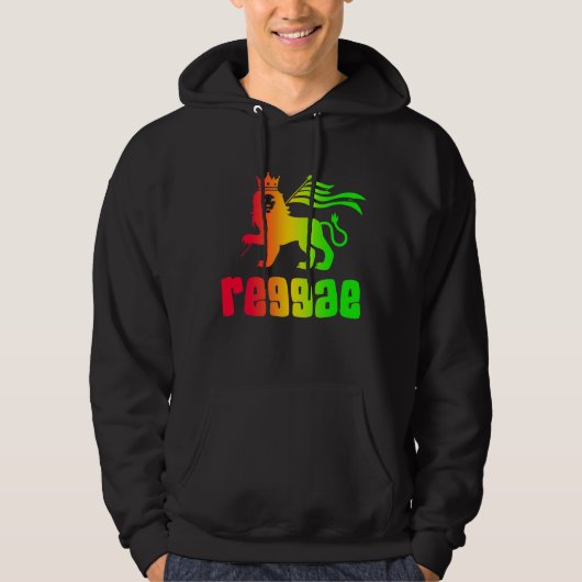 Reggae Rasta Leeuw Hoodie (Voorkant)