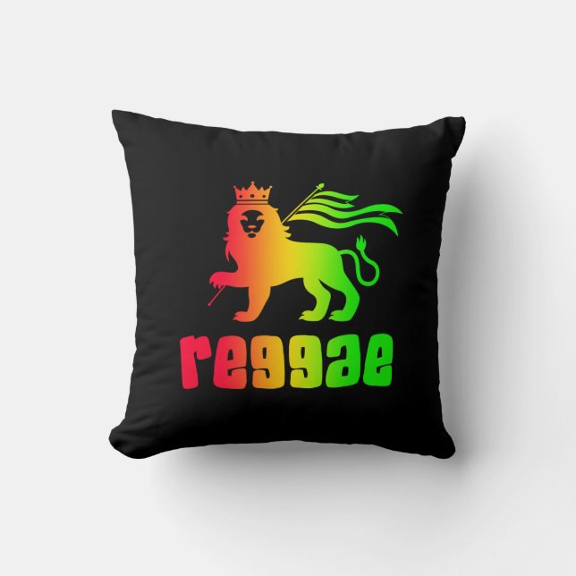 Reggae Rasta Leeuw  Kussen (Voorkant)