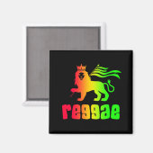 Reggae Rasta Leeuw  Magneet (Voorkant / Achterkant)