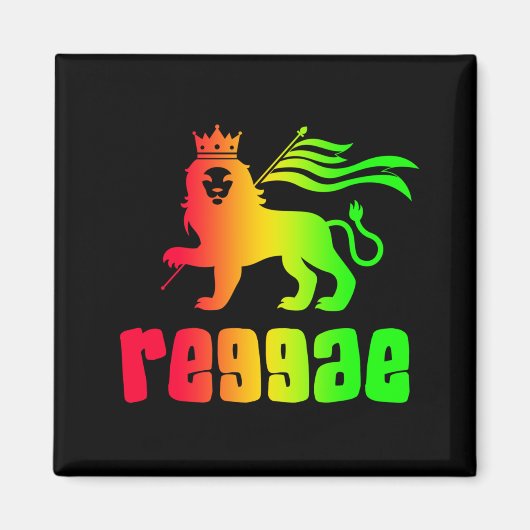 Reggae Rasta Leeuw  Magneet (Voorkant)