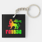 Reggae Rasta Leeuw  Sleutelhanger (Achterkant)