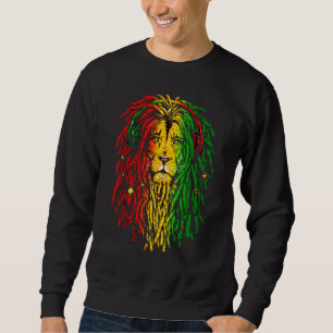 Reggae Rasta Lion Rastafarian Lion Reggae Muziek Trui