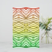 Reggae Rasta Music Tribal Print Beauty Briefpapier (Staand voorkant)