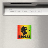 Reggae Rasta Rastafarian Jamaican Square Magnets Magneet (Insitu (Vaatwasser))