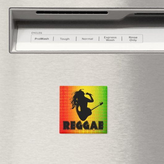 Reggae Rasta Rastafarian Jamaican Square Magnets Magneet (Insitu (Vaatwasser))