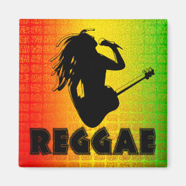 Reggae Rasta Rastafarian Jamaican Square Magnets Magneet