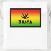 Reggae Rasta Rastafarian Leaf Rectangle Stickers (Tas)