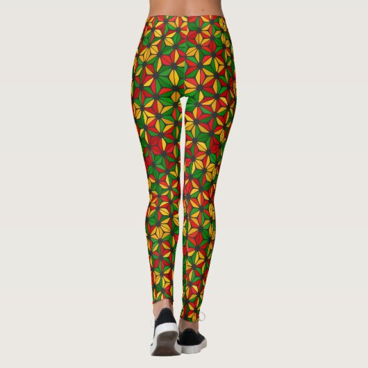 Reggae Rasta Vibrations - Power Yoga Leggings (Achterkant)