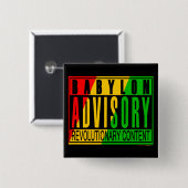 Reggae RASTA Vierkante Button 5,1 Cm (Voorkant /achterkant)