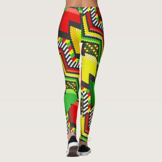 Reggae Rastafara Jah - Power Yoga Leggings (Achterkant)