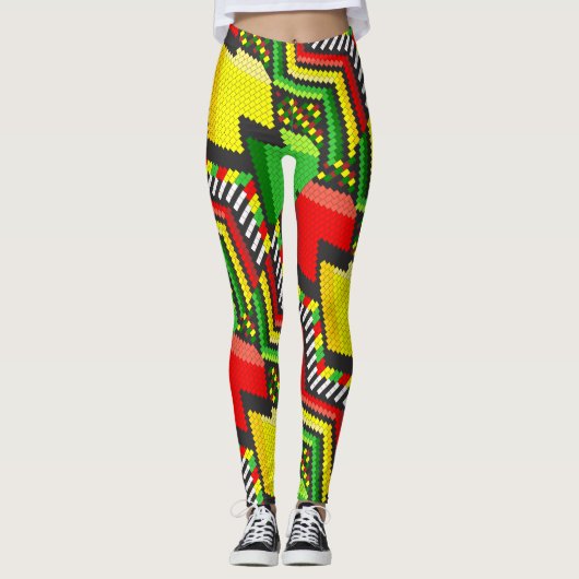 Reggae Rastafara Jah - Power Yoga Leggings (Voorkant)