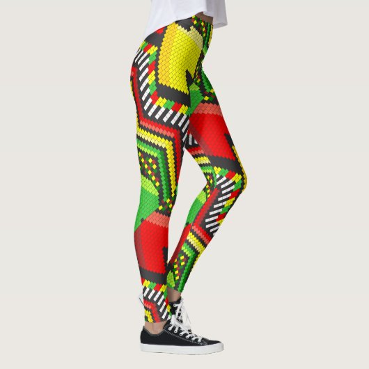 Reggae Rastafara Jah - Power Yoga Leggings (Rechts)