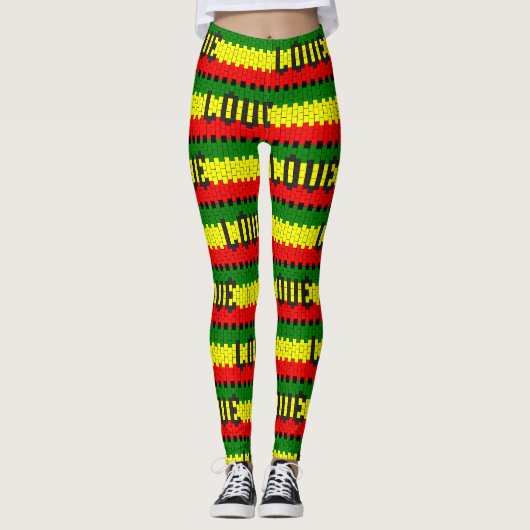 Reggae Rastafara Love - Power Yoga Leggings (Voorkant)