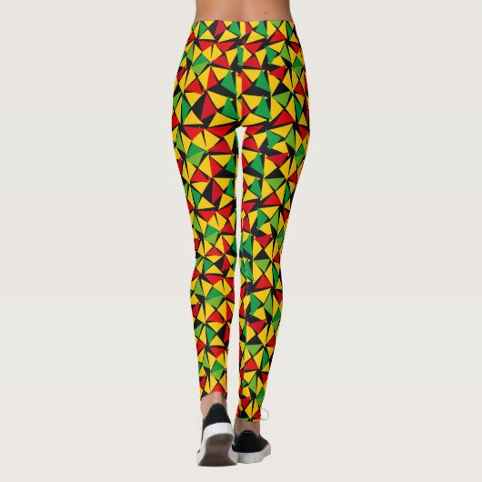 Reggae Rastafara Vibrations - Power Yoga Leggings (Achterkant)
