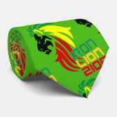 Reggae rastafarian, Jamaica vlag kleuren leeuw zio Stropdas (Opgerold)