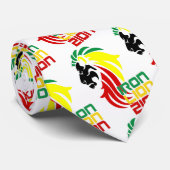 Reggae rastafarian, Jamaica vlag kleuren leeuw zio Stropdas (Opgerold)