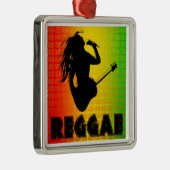 Reggae Rastafarian Premium Square Ornament (Rechts)