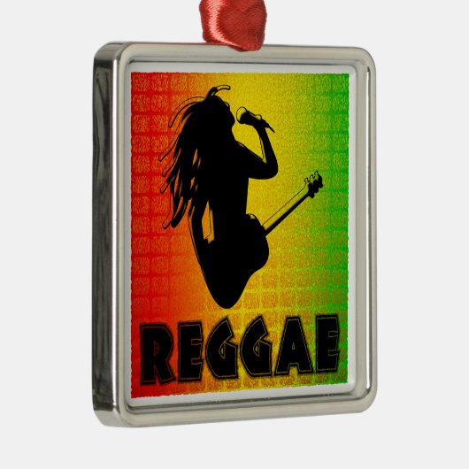 Reggae Rastafarian Premium Square Ornament (Rechts)