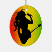 Reggae Rastafarian Standard Round Ornament (Rechts)