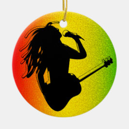Reggae Rastafarian Standard Round Ornament