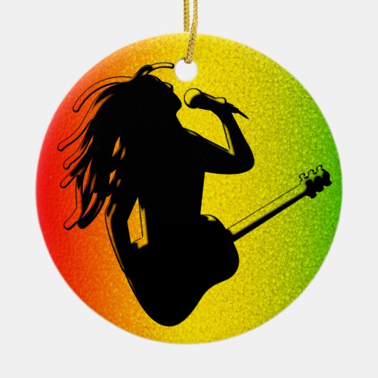 Reggae Rastafarian Standard Round Ornament (Voorkant)