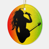 Reggae Rastafarian Standard Round Ornament (Links)