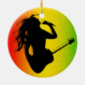 Reggae Rastafarian Standard Round Ornament (Achterkant)