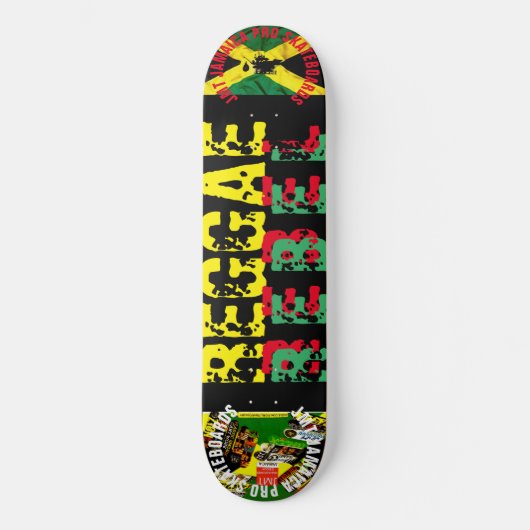 REGGAE REBEL 8 1/4" Skateboard Dek (Voorkant)