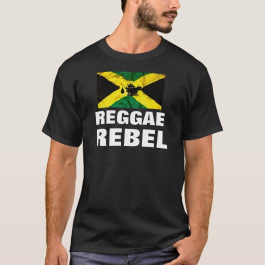 REGGAE REBEL Basic Donker T-shirt (Voorkant)