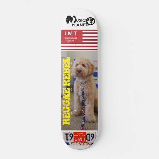 REGGAE REBEL (Huisdier) Skateboard (Voorkant)