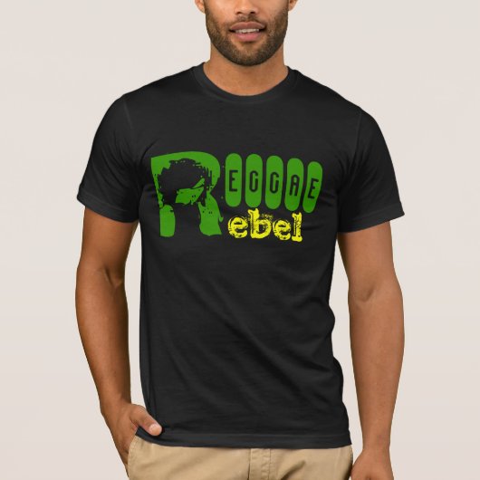 Reggae Rebel Jamaica T Shirt (Voorkant)