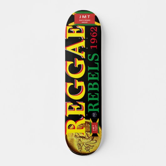 REGGAE REBELS JMT 7 3/4" Skateboard Deck (Voorkant)
