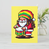Reggae Ritmen met Sinterklaas - Kerstbeat Feestdagenkaart (Staand voorkant)