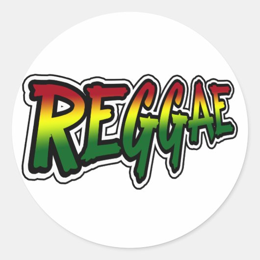 REGGAE RONDE STICKER (Voorkant)