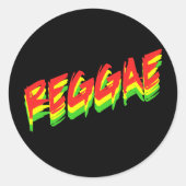 Reggae Ronde Sticker (Voorkant)