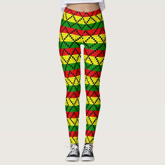 Reggae Roots Rasta Hippie - Yoga Leggings (Voorkant)