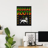 REGGAE ROOTS RASTA LION DE JUDA POSTER (Thuiskantoor)
