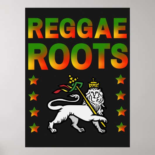 REGGAE ROOTS RASTA LION DE JUDA POSTER (Voorkant)