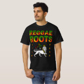 REGGAE ROOTS RASTA LION DE JUDA T-SHIRT (Voorkant volledig)
