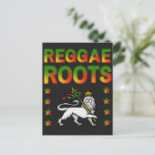 REGGAE ROOTS RASTA LION DE JUDA UITNODIGING BRIEFKAART (Staand voorkant)