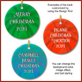 Reggae Santa Cheers Vrolijk Kerstboom Ornament