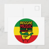 Reggae Shaka Hand met positieve koersen Briefkaart (Voorkant / Achterkant)